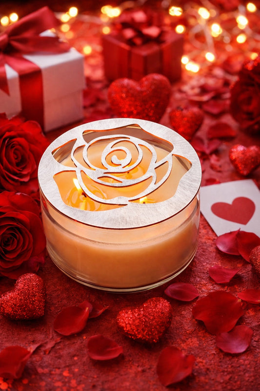 Elegant Rose Candle Topper – Unique Wedding & Home Decor